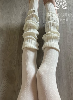 不可思一间白色奶白色合集秋冬羊毛显打底袜连裤袜加厚保暖打底袜