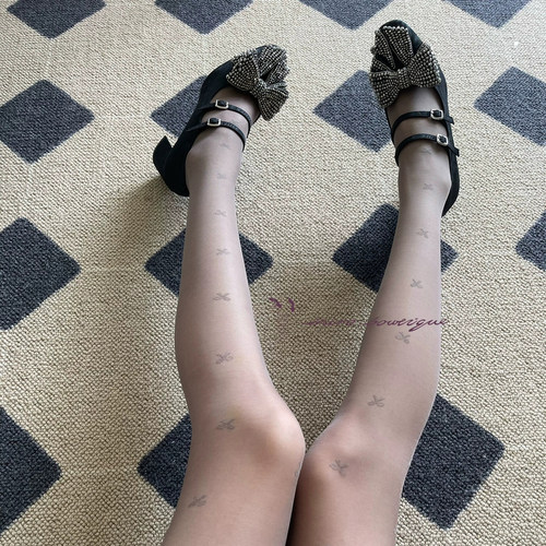 超薄丝袜蝴蝶结个性连裤