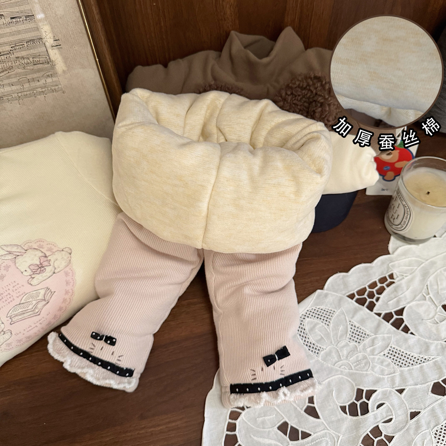 女宝宝超厚蚕丝棉裤子外穿女婴儿冬款女童羊毛德绒打底裤一条过冬,童装/婴儿装/亲子装,裤子,淘宝优惠券,粉丝福利购,淘宝优惠卷