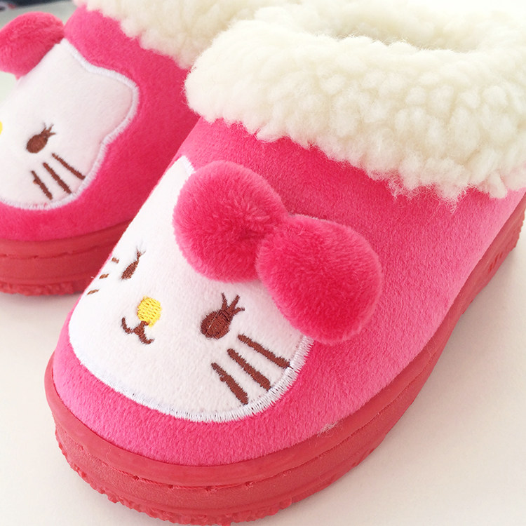 Pantoufles enfants en suède pour hiver - Ref 1017585 Image 3