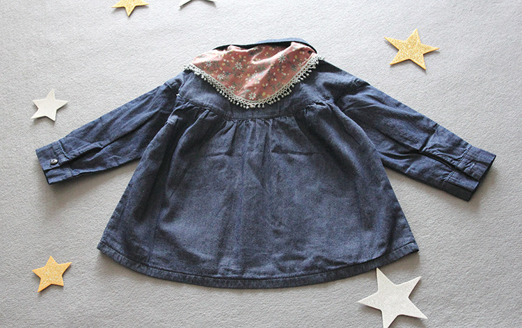 Chemise fille à manche longue en toile - Ref 2084785 Image 5