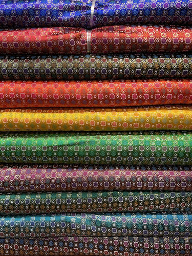 金丝提花织锦缎包边布头蒙古袍