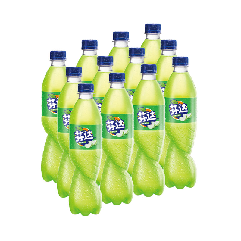 可口可乐芬达苹果味汽水碳酸饮料500ml*12瓶整箱瓶装饮品汽水包邮