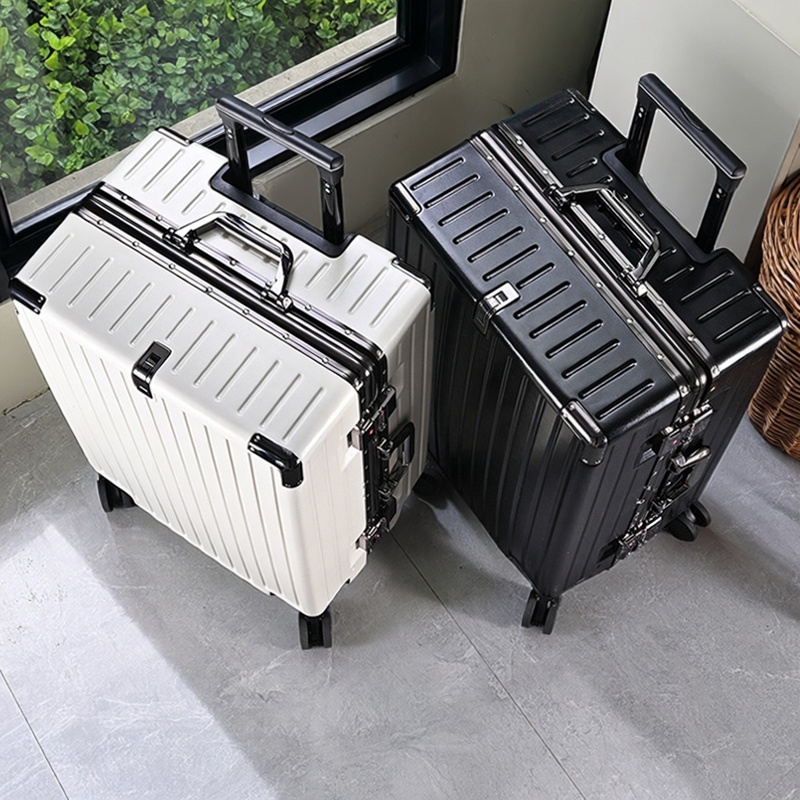 高端铝框万向轮密码拉杆箱20寸