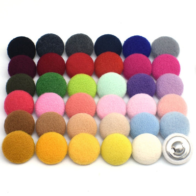 女双面羊绒尼大衣外套纽扣高档包布扣子儿童棉衣毛衣彩色手缝纽扣