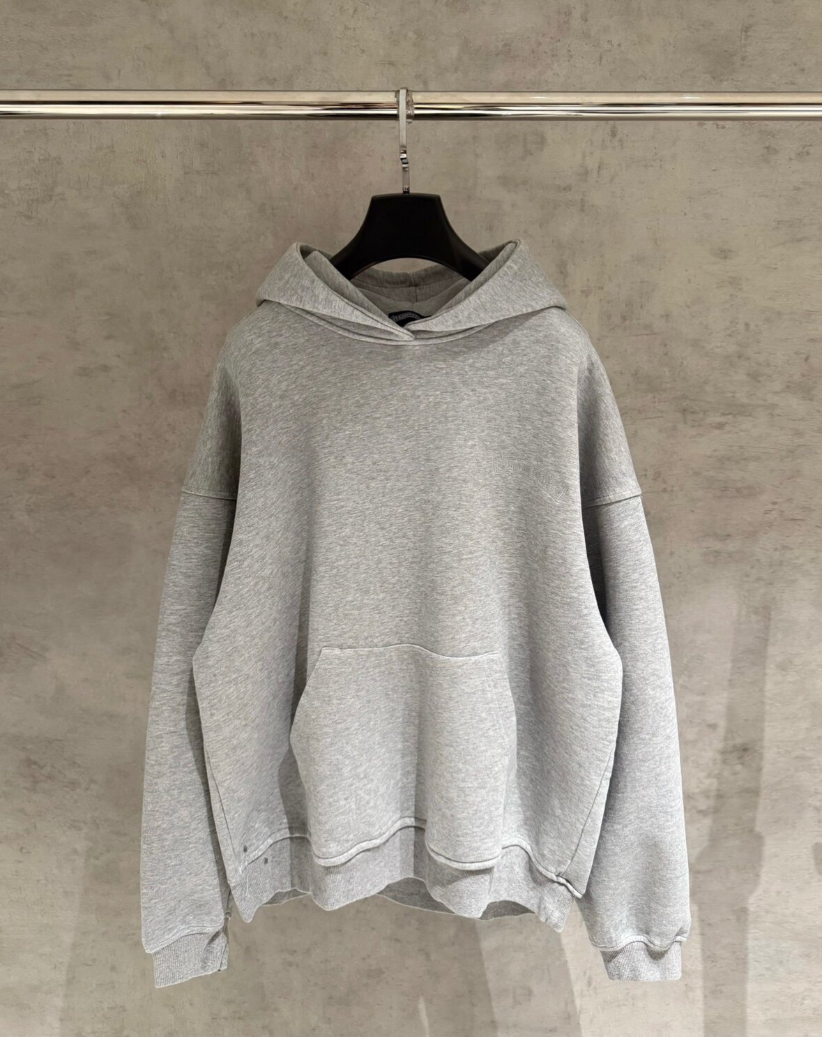 严控品质 潮牌新款梵文刺绣烧花重工艺面料连帽卫衣长袖男女同款