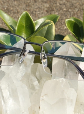 正品高档天然水晶眼镜 石头镜 太阳镜 纯钛镜框 新款 附证书