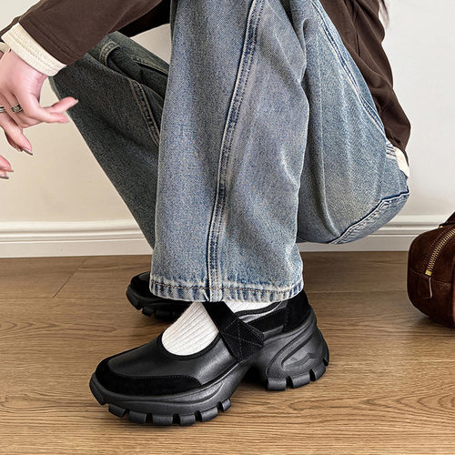 和氏7cm增高软底运动单鞋女