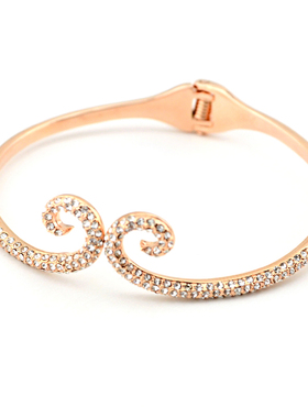 玫瑰金镶钻饰品紧箍咒手镯