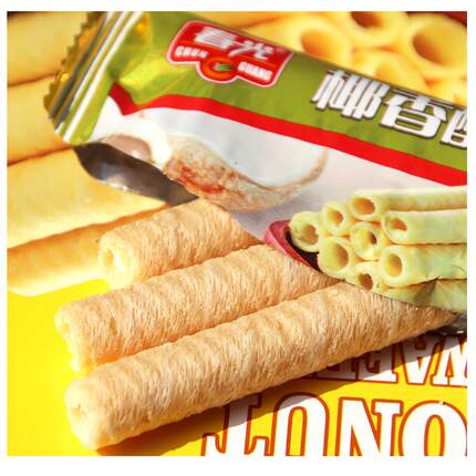 春光传统糕点椰香酥卷酥饼薄饼薄饼咸味脆饼凤凰卷榴莲105克