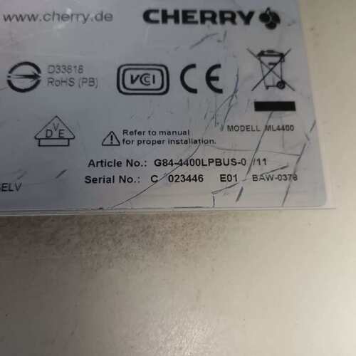 议价德国CHERRY G84-4400LPBUS-0/11工业键可维修