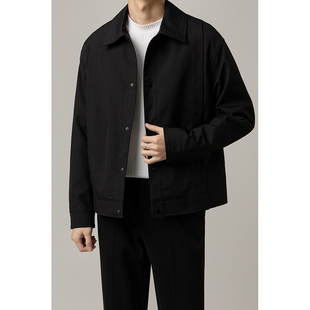 夹克潮流翻领男装 男士 休闲宽松商务行政短款 外套男春秋季 上衣 新款