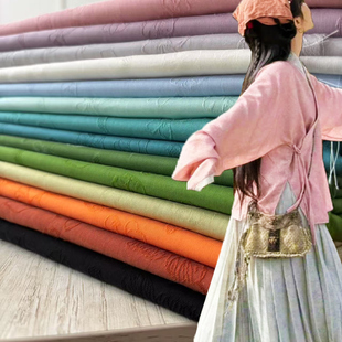 蝶舞桃香（天丝）提花汉服上襦裙布面料玉猫家国色芳华同款色