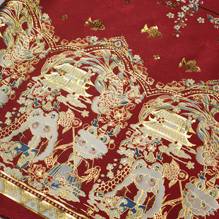 双龙贺喜妆花织金妆花马面裙布料多彩汉服布料提花面料秋冬现货