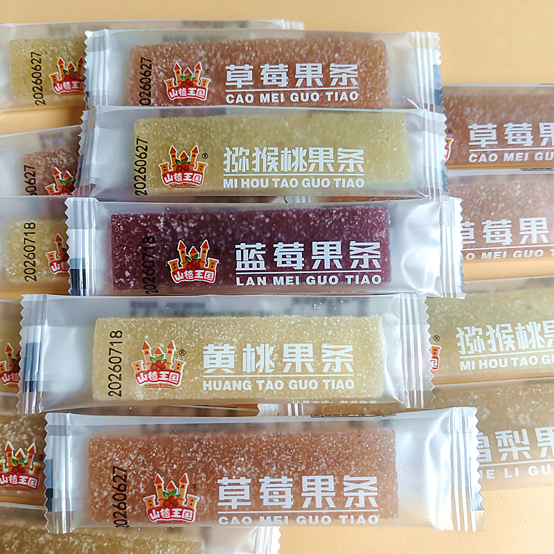 水果条黄桃草莓猕猴桃蜜饯果糕散称水果棒混合酸甜山楂王国果条