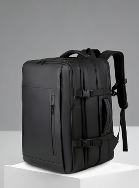 商务旅行双肩包男士大容量多功能防水旅行电脑干湿分离抽真空背包