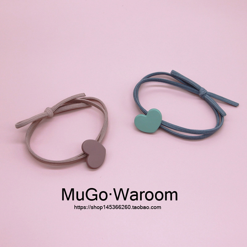 爱心发圈高弹力扎头发皮筋ins