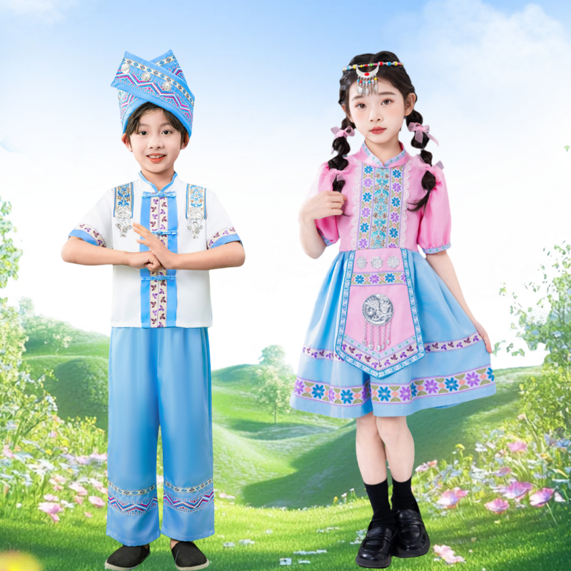 三月三壮族服装男童女童壮族套装