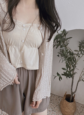 MYWAY 是小仙女没错了 巨温柔荷叶边夏日少女抹胸式百搭吊带背心