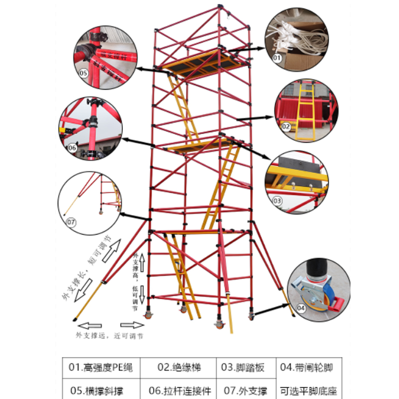 盛东电力绝缘脚手架检修平台