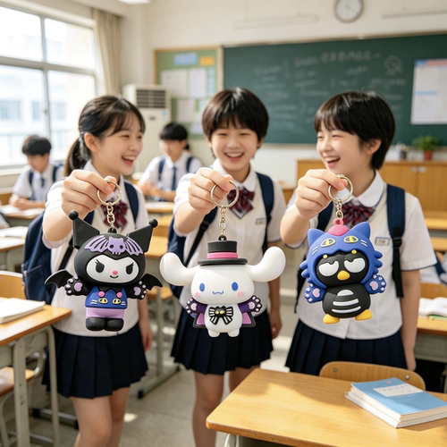 2026爆款三丽鸥钥匙扣挂件美乐蒂库洛米公仔大耳狗包包挂件钥匙扣