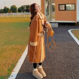中长款皮毛一体【现货】24年新品2D082-K109-P235-328，女装毛呢外套，2D082