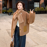 新品！！俩面穿皮毛一体围脖外套275-K0166-P205298，女装皮草，2D082