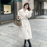 富家千金长款皮毛一体大衣外套女高级感2025新款仿水貂绒环保皮草，女装皮草，2D082