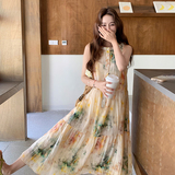 ！法式仙女花色沙滩旅游连衣裙2D082-K228-P140228，女装连衣裙，2D082