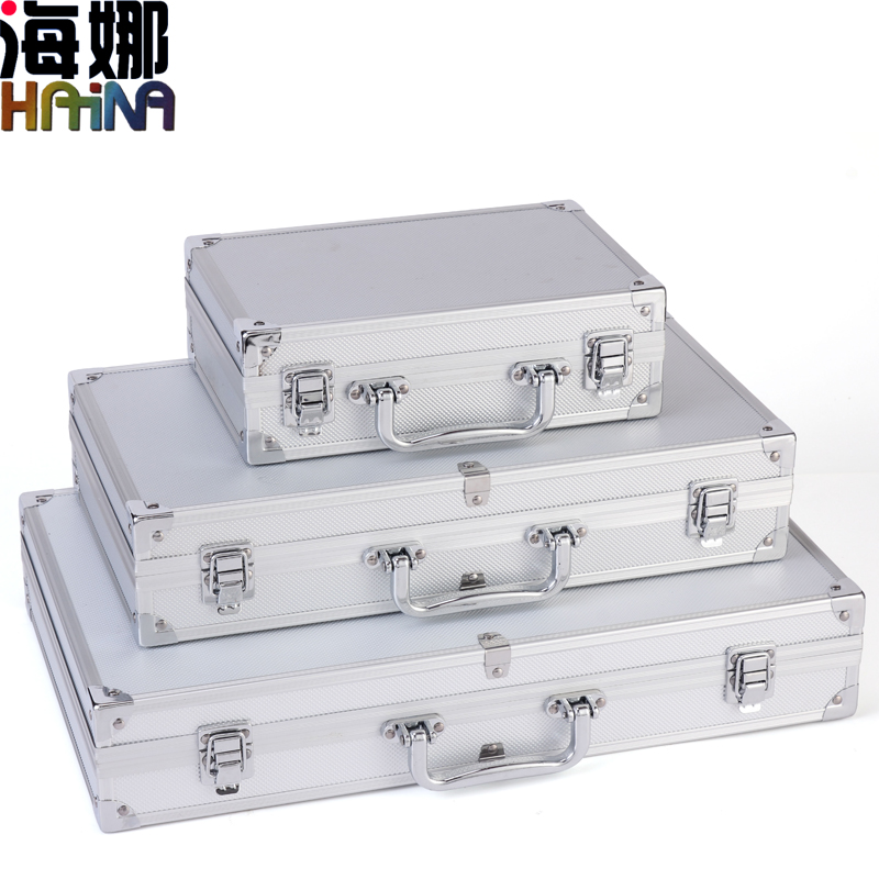 手提铝合金工具箱 家用车载维修工具箱 证件收纳箱 电工修理箱