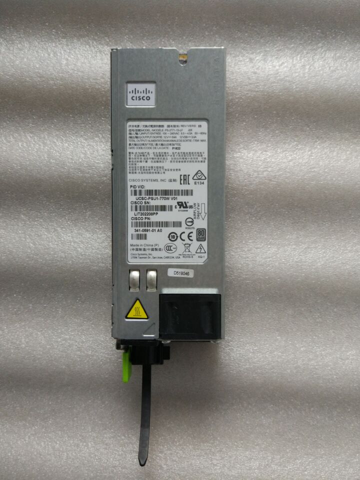 思科UCSC-PSU1-770W C220 C230 C240 M5 服务器电源 341-0591-04