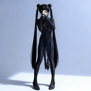 国风御姐高开叉蕾丝旗袍油光布马油打底衣套装 cosplay摄影会