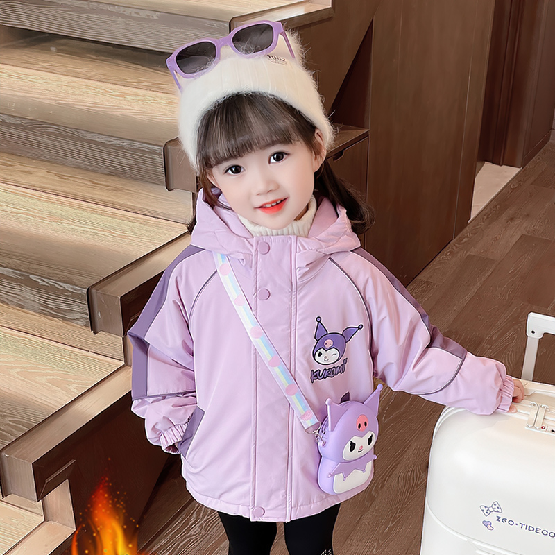 女童库咯米冲锋衣外套保暖洋气