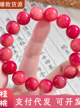 天然菩提根手串高密圆珠单圈男女解压绕指柔文玩手持念珠菩提子