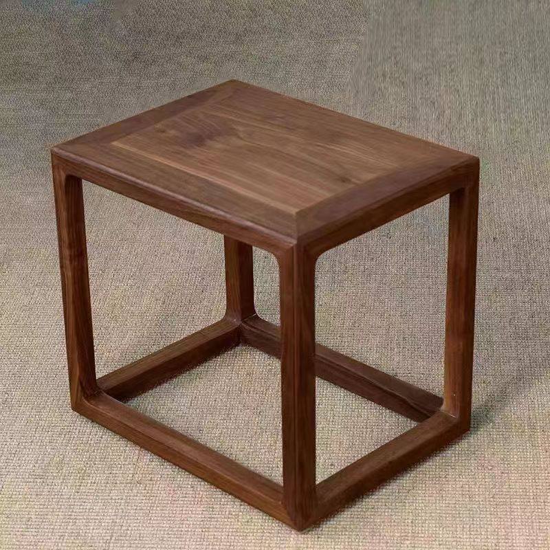 原木门口换鞋凳新中式古筝练琴方凳仿古茶馆凳子整体榫卯小凳子