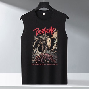 剑风传奇Berserk格斯纯棉背心无袖T恤大码无袖宽松男女t-shirt