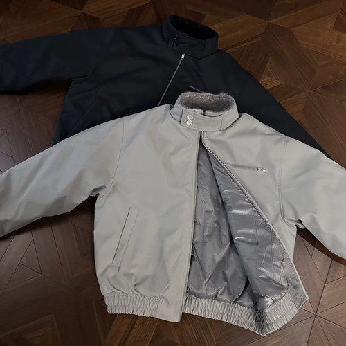 Rieti 羊驼毛领座山雕哈灵顿G9棉服bomber飞行夹克厚外套Cleanfit