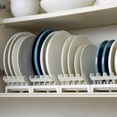 日本进口inomata餐盘收纳架厨房台面盘子置物架橱柜内碟子分隔架