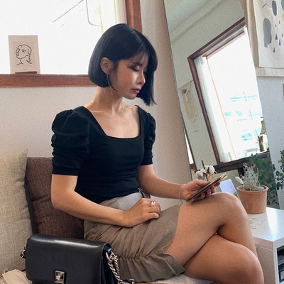 短袖韩版常规露背棉女