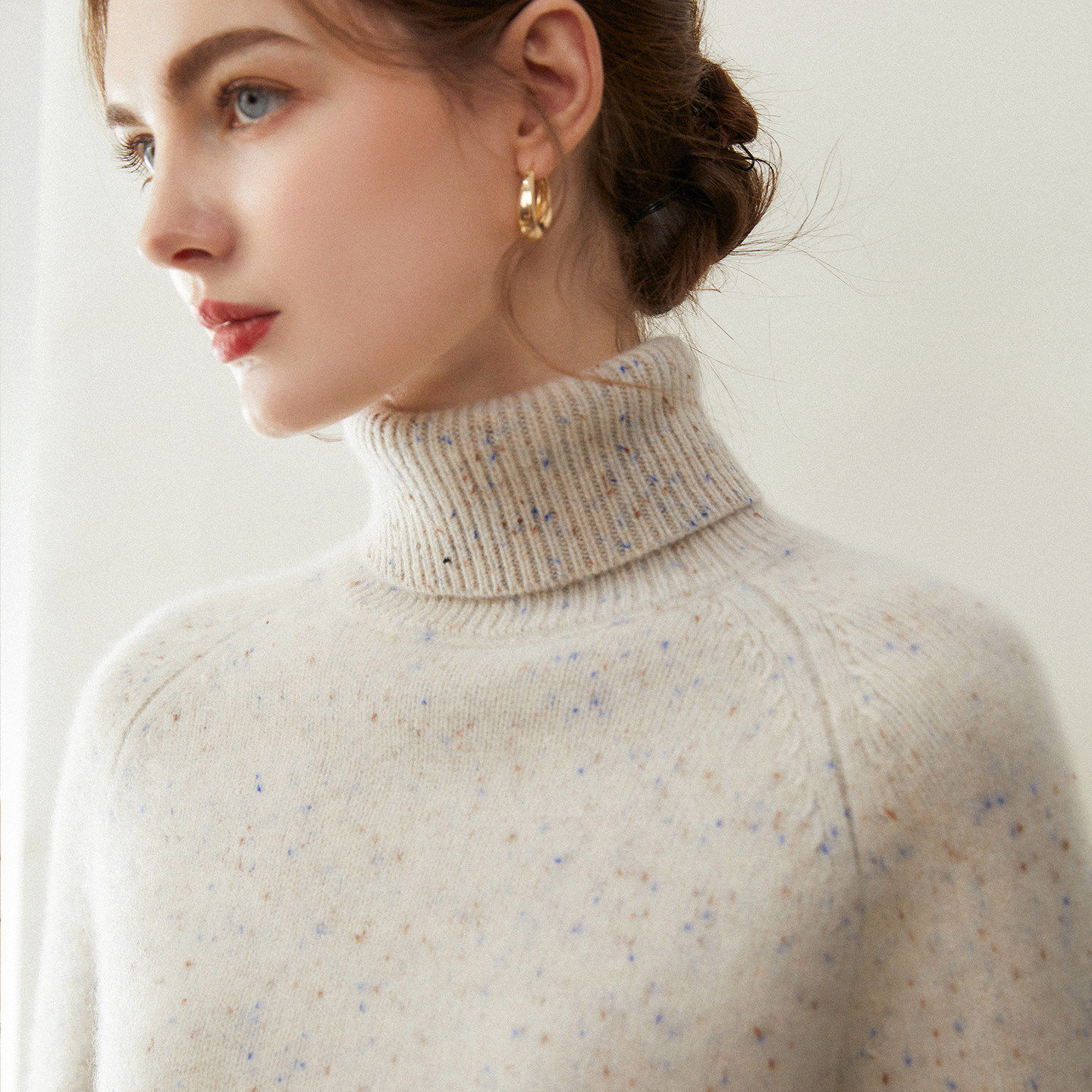 康赛妮~新款纯山羊绒衫女高翻领七针双股插肩针织衫毛衣打底衫,女装/女士精品,羊绒衫,淘宝优惠券,粉丝福利购,淘宝优惠卷