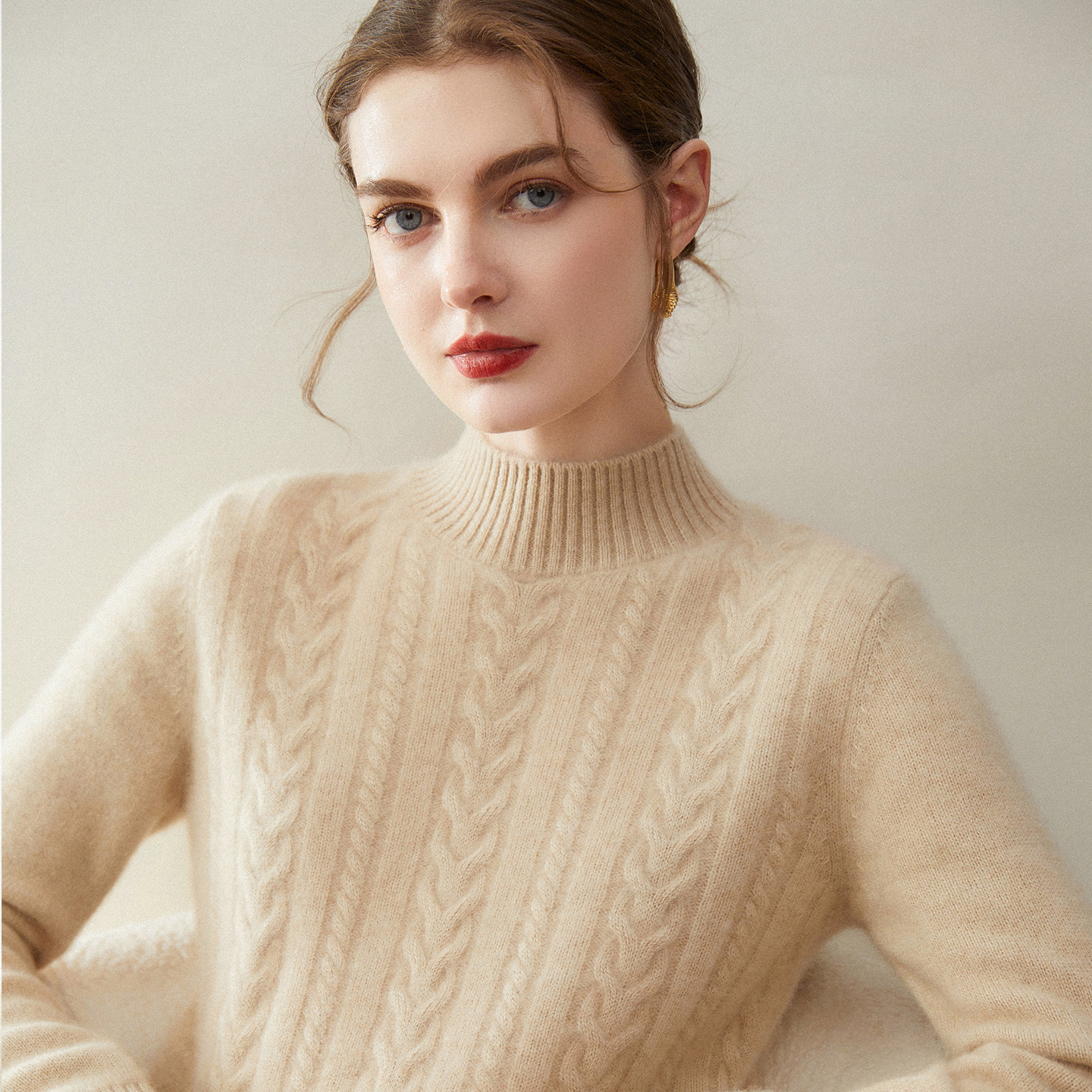 康赛妮~秋冬新款纯山羊绒衫女双股加厚半高领七针打底衫毛衣内搭,女装/女士精品,羊绒衫,淘宝优惠券,粉丝福利购,淘宝优惠卷