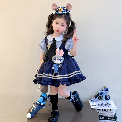 女童兔子警官朱迪夏装儿童2026新款女孩夏季cos洛丽塔公主连衣裙 — 6