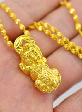 镀金合金水波链女项链民族风