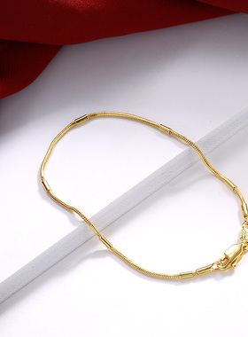 女铜合金镀金轻奢短款手链新品