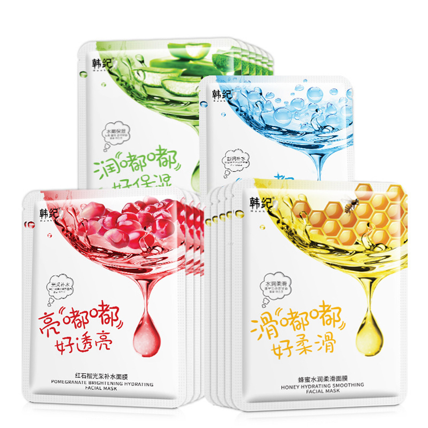 韩纪玻尿酸舒润补水面膜15片