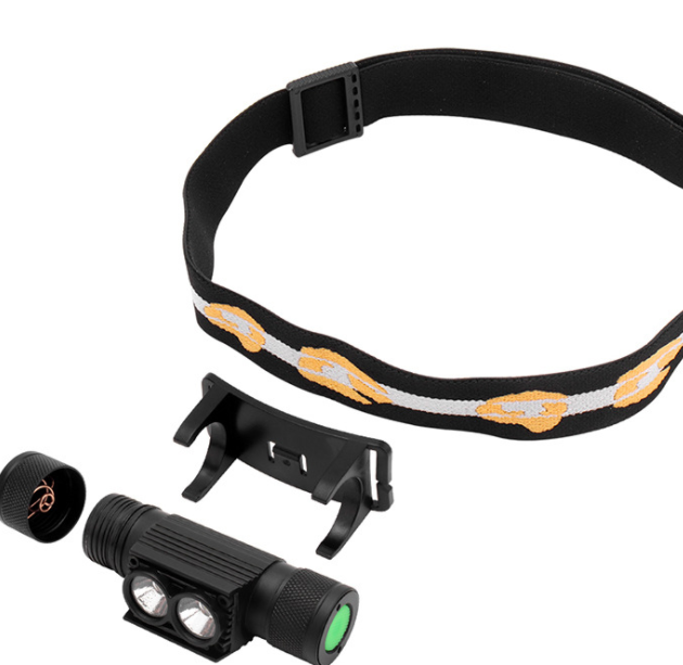 USB充电头灯强光防水钓鱼感应骑行户外调焦LED头戴手电筒L2