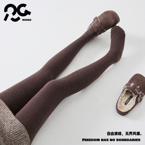 咖啡可可｜打底连裤袜女秋冬款袜棉保暖不掉裆咖色丝袜棕色加绒