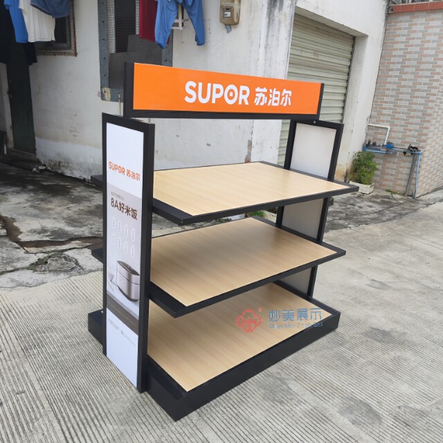 小家电展架九阳电磁炉货架电饭煲展示架苏泊尔压力锅炒锅超市展柜