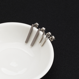 极简一字耳钉潮流小众长条短棍小耳钉朋克港风酷女孩耳环情侣饰品