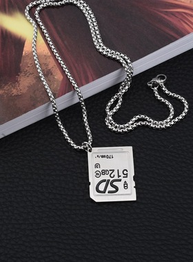 钛钢朋克长项链男女不掉色项链